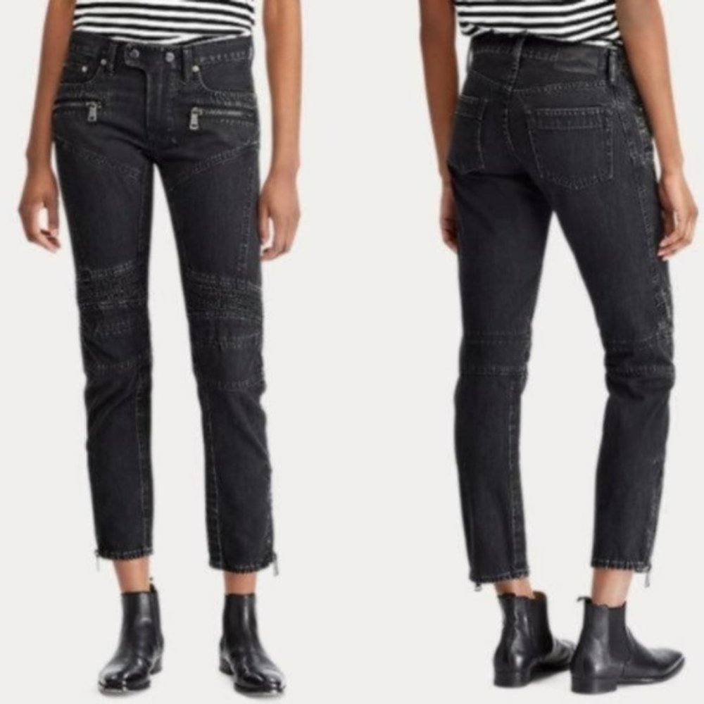 NWT Polo Ralph Lauren Skinny Crop Moto Jean